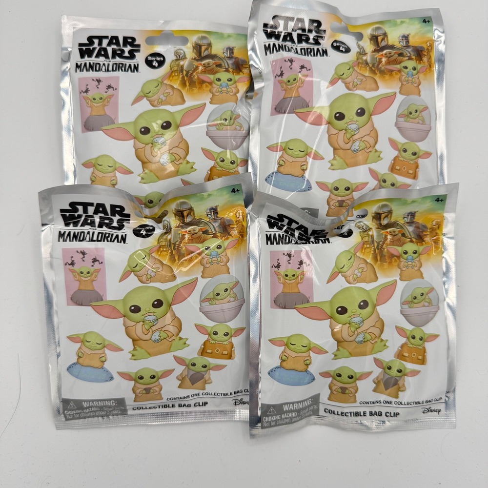Monogram Bag Clip Kids OS Green New Star Wars Grogu Blind Bag Lot 4pk Series 4